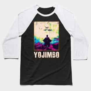 Swordplay Symphony Yojimbos Movie Tee Celebrating Akira Kurosawa's Samurai Masterpiece and Toshiro Mifune's Iconic Ronin Role Baseball T-Shirt